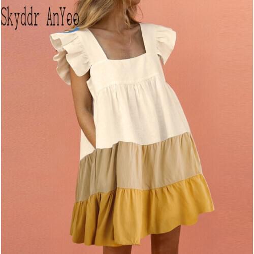 SKyddr AnYoo Summer Dresses With Sleeves