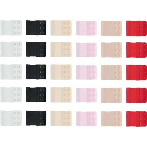 5x Flexible Womens Bra Extender 3 Hook 2 Rows Bra Extension Underwear Straps