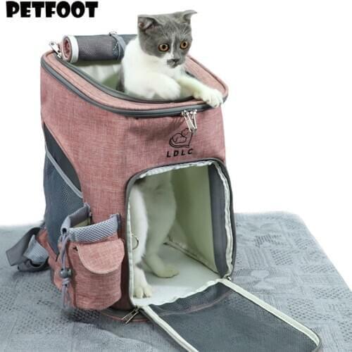 Outdoor Cat Backpack Pet Mesh Carrier Breathable Pet Bag For Dog Portable Carrier Bag Comfort Carrier for Small Medium Dog