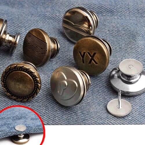 1PCS Upgraded Waist Buttons Nail-free Detachable Universal Button Jeans Waist Adjustment Buckle Accessories