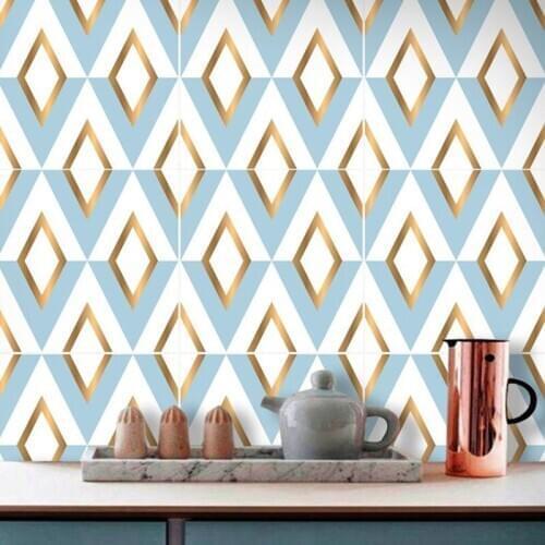 Waterproof Marble Self-Adhesive wallpaper PVC Tile stickers Home Decor Kitchen Bathroom Toilet Decoration TV Sofa Wall Art Mural