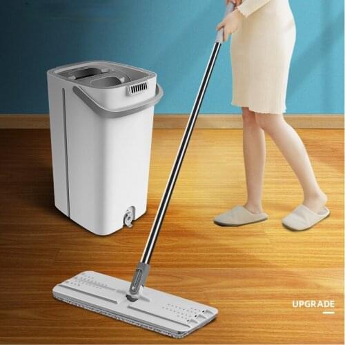 Magic Spin Mop Microfibre No Hand Wash Reusable Telescopic Ultraclean Rectangle Mop Wood Floor Mop Parowy Home Cleaning DG50TB