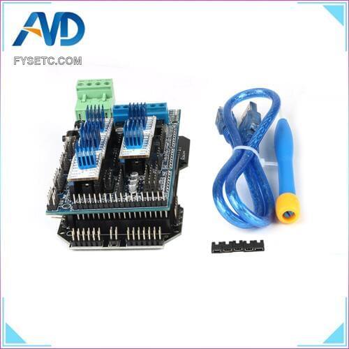 3D Printer Parts RE-ARM 32 Bit Control Board Upgrade Mega 2560 R3+5pcs TMC2100 V1.3 Motor Driver + Ramps 1.5 Control Panel