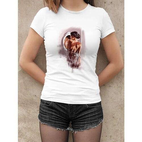 Sexy Married Women White Tshirt Aesthetic Clothes 90s Vetement Femme Hipster Italy Family Look Riverdale Vogue Short Sleeve Y2k