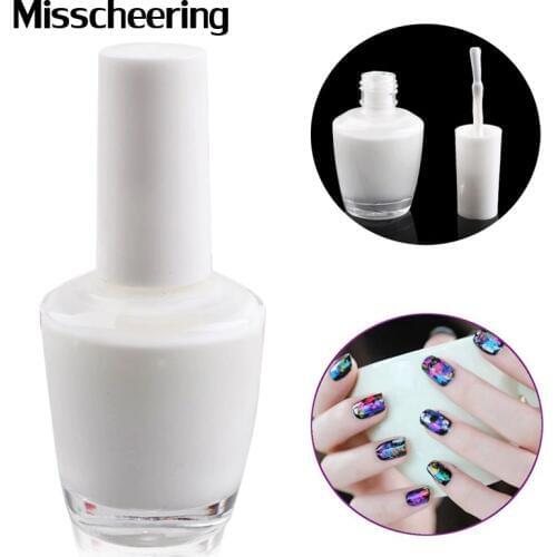 1 Bottle 15ml Nail Art White Star Glue Foils 3d UV Gel Polish Transfer Foil Sticker Adhesive Glue Manicure Accessories Tools