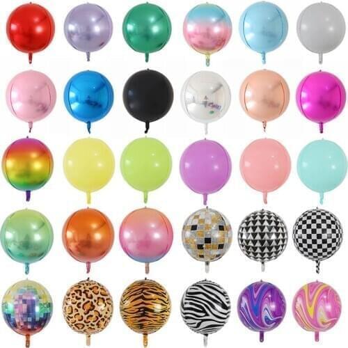 1pc 4D shape Foil Balloon Large Round Sphere Shaped Aluminum Foil Balloon Birthday Party Wedding Baby Shower Marriage Decoration
