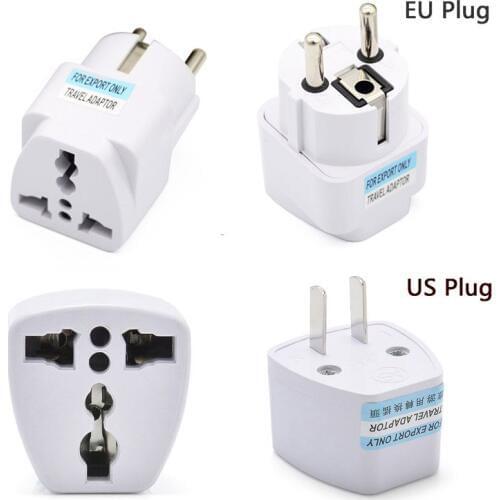 1PC Universal US UK AU To EU Plug USA To Euro Europe Travel Wall AC Power Charger Outlet Adapter Converter 2 Round Pin Socket