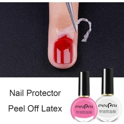 10/15ml Peel Off Liquid Tape Fruity Protector Nail Art Latex Odor-free Gel Polish White Pink Nail Cuticle Guard Nail Care