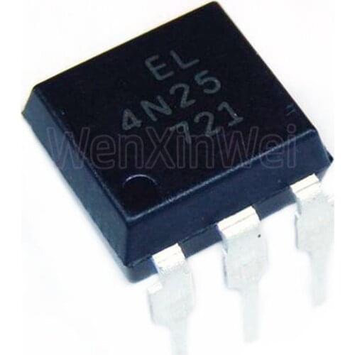 10PCS/LOT 4N25 DIP6 EL4N25 DIP Photoelectric Coupler Optocoupler DIP-6 New