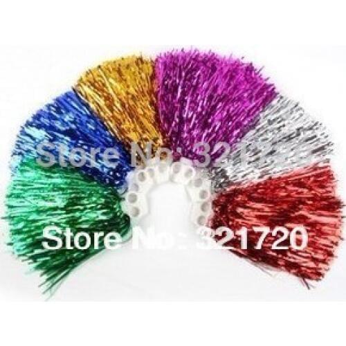 100G Cheerleader pompoms (10 pieces/lot) PVC cheerleading supplies Color can choose Free shipping