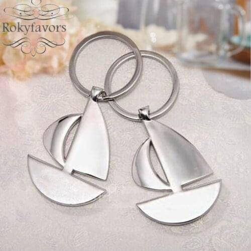 12PCS Sailboat Keychain Favors Nautical Theme Wedding Favors Birthday Party Supplies Event Giveaways Father Days Gifts