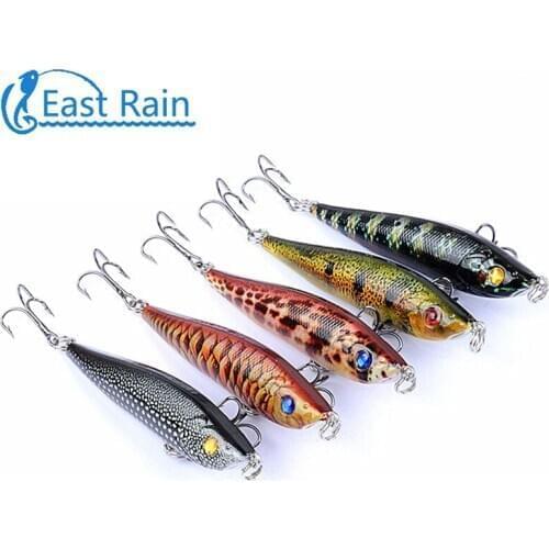 14cm 8g Painted sinking Bait for Freshwater Saltwater Fishing Lure SK pencil crappie minnow Artificial Hard Bait Free Shipping