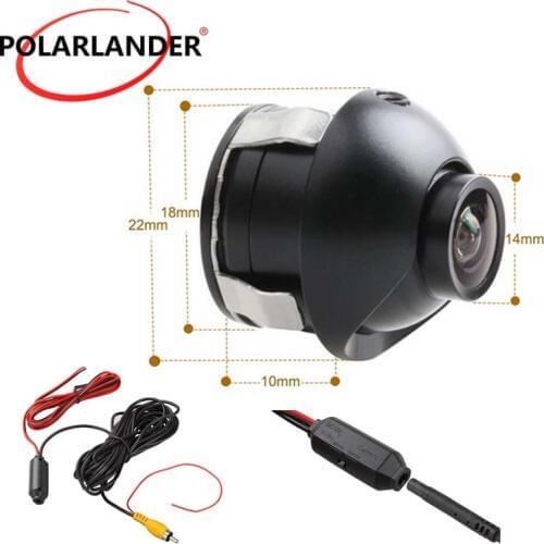 360 degree Rotation Rearview 18.5mm Rear view Front View Side View Newest Car Reversing CCD Automobiles drilling camera