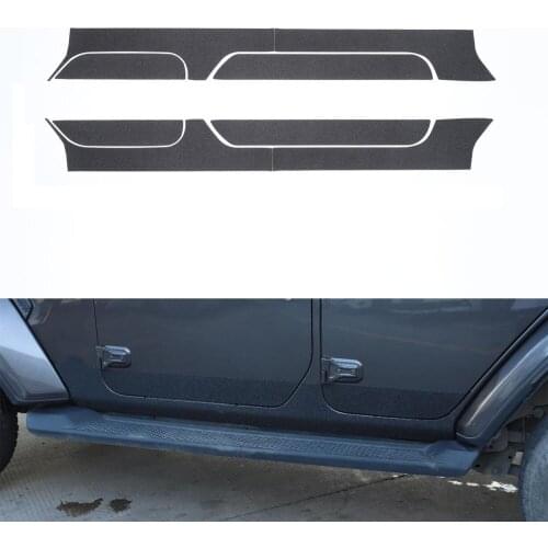 8Pcs/set Car Body Side Anti-scratch Stickers For Jeep Wrangler JL 2018 Up Exterior Auto Styling Moldings