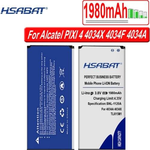 HSABAT TLi015M1 1980mAh Battery for Alcatel PIXI 4 4034X 4034F 4034A