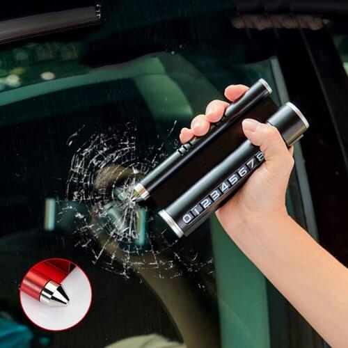 1pc Multifunctional Perfume Holder Car Safety Hammer Phone Stand Air Fresher Car Parking Card Temporary Telephone Number