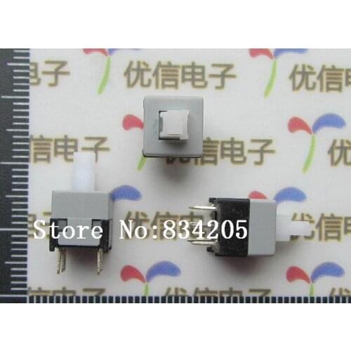 Free shipping 8.5*8.5MM 6P self-locking Push button switch