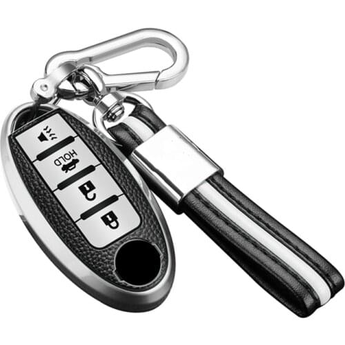Car Key Case Cover For Infiniti FX35 QX60 G35 G37 EX FX Q60 QX50 QX70 Nissan Smart Remote Keychain Key Chain FOB TPU PU Bag