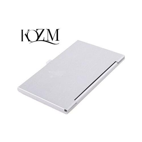 New 1pc 9.3x5.7x0.7cm Business ID Credit Card Case Metal Fine Box Holder Aluminum Pocket Business Card Holder Bags