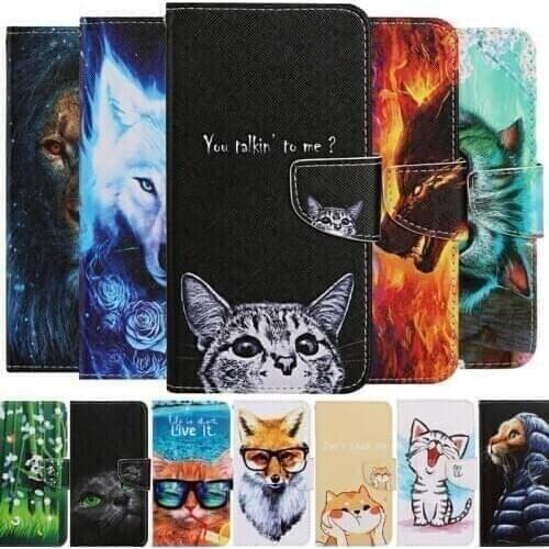 Phone Case For IPhone 6 6S 7 8 Plus 12 11 Pro X XS XR Max Panda Cats Dog Animal Flip Leather Wallet Card Slot Back Book Cover