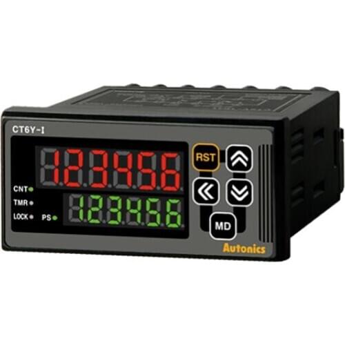 CT6Y-I2 Counter/Timer, W72xH36mm, 6-Digit, LED, Indicator Only, PNP or NPN Input, 24-48VDC / 24VAC
