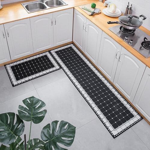 Ethnic Printed Kitchen Mat Set Dirty-proof Long Carpet Doormats Bedside Floor Mat Non-slip Water Bathroom Bath Balcony Rugs rug