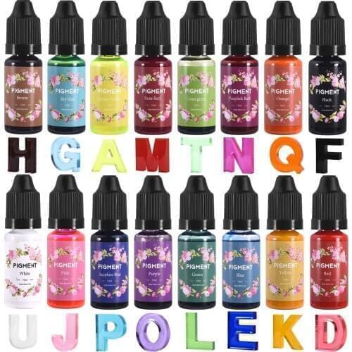 16 Color 10ml Epoxy UV Resin Pigments Non-Toxic Odorless Liquid Colorant For DIY Resin Jewelry Making Handmade Resin Crafts