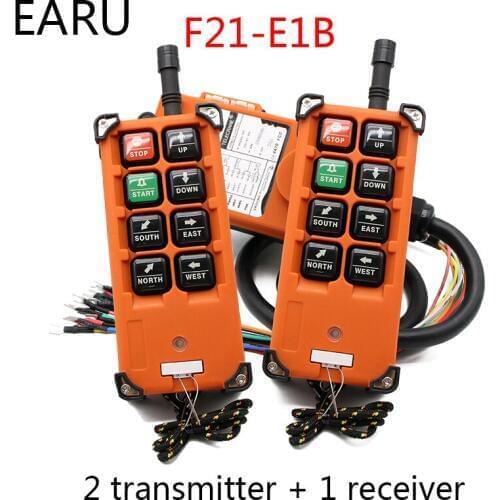 F21-E1B Transmitter + Receiver 220V 380V 110V 12V 24V Industrial Remote Controller Switches Hoist Crane Control Lift Crane Drive
