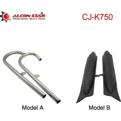 Alconstar- 24HP/32HP Motorcycle Exhaust Muffler Pipe Silencer Headers Head Pipes For BMW R12 R51 R71 URAL M1 M72 Dnepr MT12