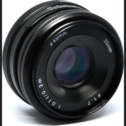 JINTU 35mm F/1.7 Manual Focus Prime Lens for Sony E mount NEX3 NEX5 NEX6 NEX7 A5000 A5100 A6000 A6100 A6300 A6500 SLR Camera