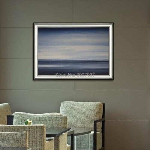 Big size Handmade Abstract Blue Sea Oil Painting Home Decor Hand Painted Canvas Painting on Canvas Ship by DHL Fedex