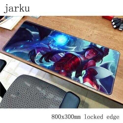 Ahri mouse pad gamer 800x300mm notbook mouse mat large gaming mousepad large computador gamer pad mouse PC desk padmouse