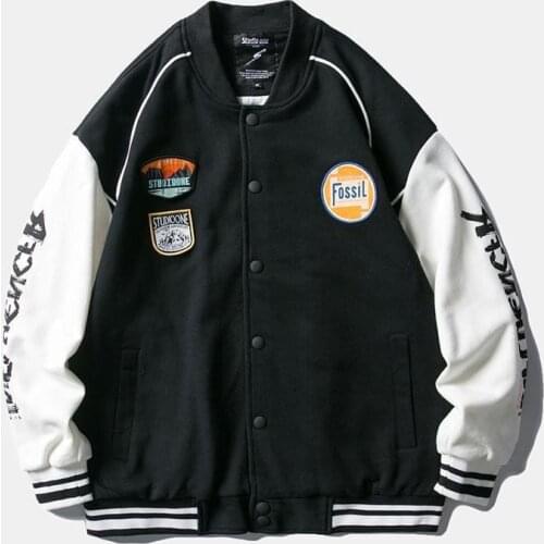 Mens Bomber Jackets Baseball Fashion Men Hip Hop Streetwear Jackets Male Casual Baseball Uniform Coats Clothing Four Seasons