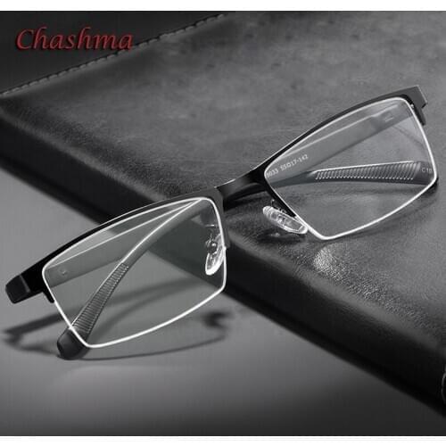Men Fashion Eyeglasses Optical Prescription Spectacles Male Alloy Glasses Frame Anti Blue Ray Lenses for Eye