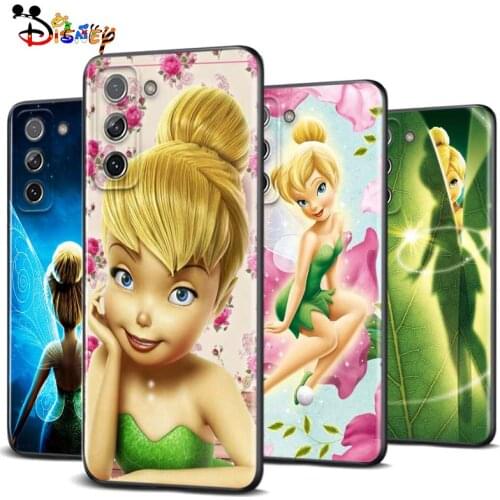 Disney Tinkerbell princess for Samsung S20 FE Ultra Plus A91 A81 A71 A51 A41 A31 A21S A72 A52 A42 A02S Soft Black Phone Case