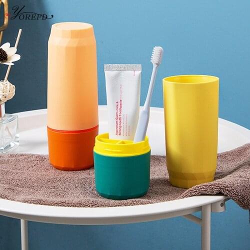 OYOREFD Portable Travel Toothbrush Case Bathroom Toothpaste Toothbrush Holder Dust-proof Toothbrush Cover Bathroom Organizer