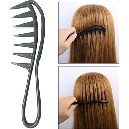 Wide Tooth Shark Plastic Comb Detangler Curly Hair Salon Hairdressing Comb Massage For Hair Styling Tool for Curl Hair