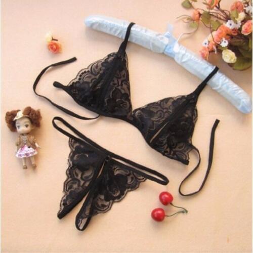 2018 Lingeria Sexy Lingerie Women Open Chest Bra+set T Pants Lace Gather Slim Suit Sex Erotic Lingerie Sexy Costumes Underwear