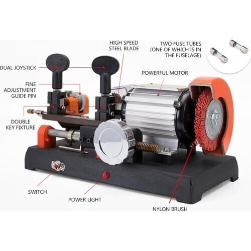 Key Cutting Machine Horizontal Manual Fine-tuning Guide Pin Steel Fixture Locksmith High-speed Knife Key Copying Machine 2ASA