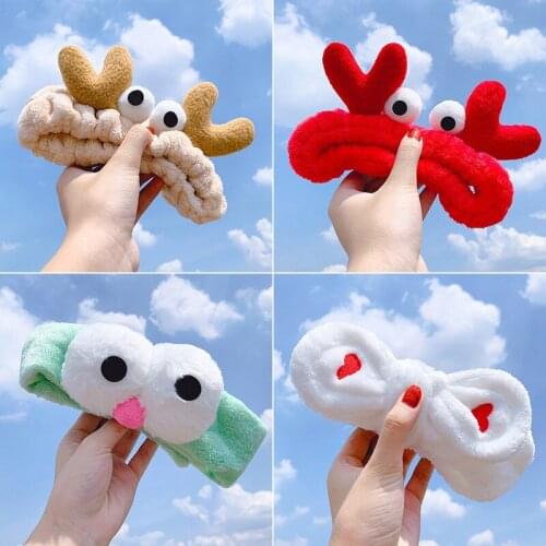 2021 Cute Makeup Face Wash Turban Headband Women Girls Washing Hair Head Bands Accessories Make Up Hairband Headdress Scrunchie