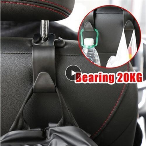 20KG Hook Organizer Headrest Holder Car Hanger Bag Auto Products Hook Hanging Interior Multi Purpose Hook Auto Seat Hanger Black