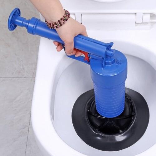 Air Pump Drain Buster Bath Sink Toilet Pipe Dredge Plunger Toilet Suction Hair Cleaner Sucker