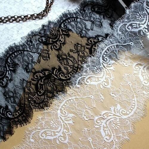 High quality export beautiful eyelash lace wide 17CM~22CM manual diy clothing accessories material