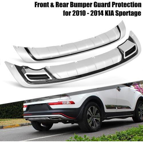 Car Front and Rear Bumper Guard Board Protection for KIA Sportage R 2010-2014