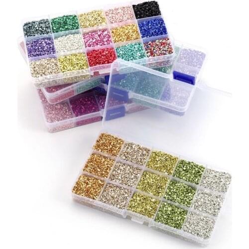 Crushed Stone 1 Box Multi-color Nail Fragment Glitter Color Sequins Professional Nail Decor Nail Art for Home Use
