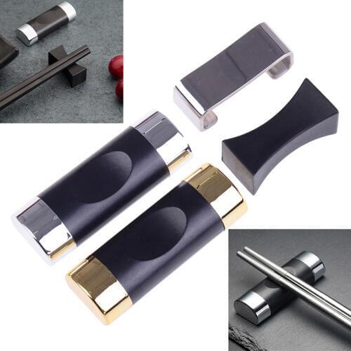 Practical Alloy Chinese Chopstick Rest Chopsticks Holder Spoon Stand Rack Pillow Shape Frame Art Craft Kitchen Tools