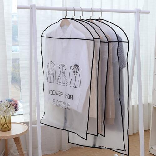 10pcs/lot Clothes Dust Cover Suit Dress Protector Case Garment Clothing Dust Cover Closet Home Storage Hanging Bag Waterproof