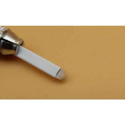 100 PCS 16 Pin U Shape Tattoo Needles Permanent Makeup Eyebrow Embroidery Blade For Microblading Manual Tattoo Pen