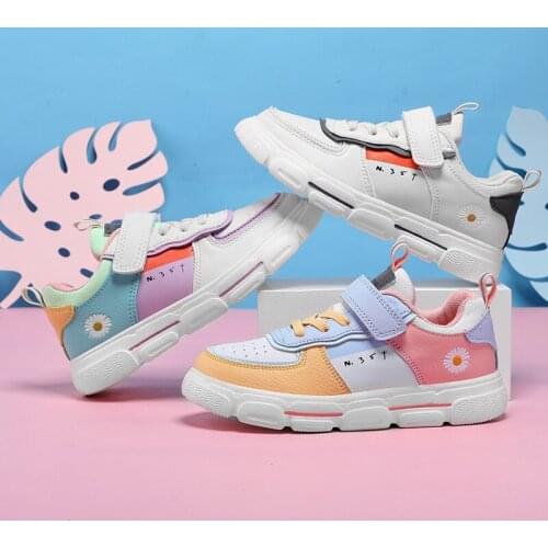 2Spring And Autumn Childrens Princess Style Fashion White Shoes Macarons Trend Girls Sneakers