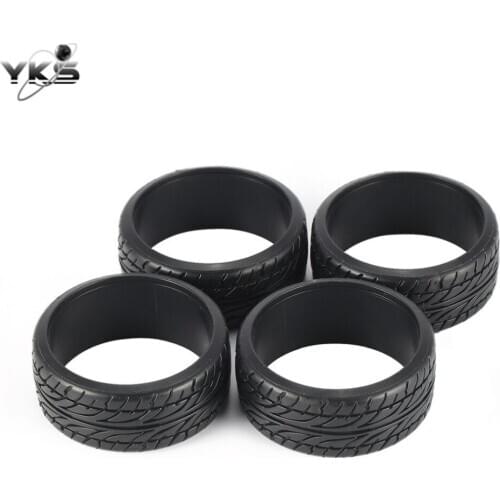 4pcs 1/10 Medium Grain Drift RC On-road Car Tyre Plastic Hard Tire 26mm for Wheels KYOSHO TAMIYA HPI Redcat Racing HSP Toys Part